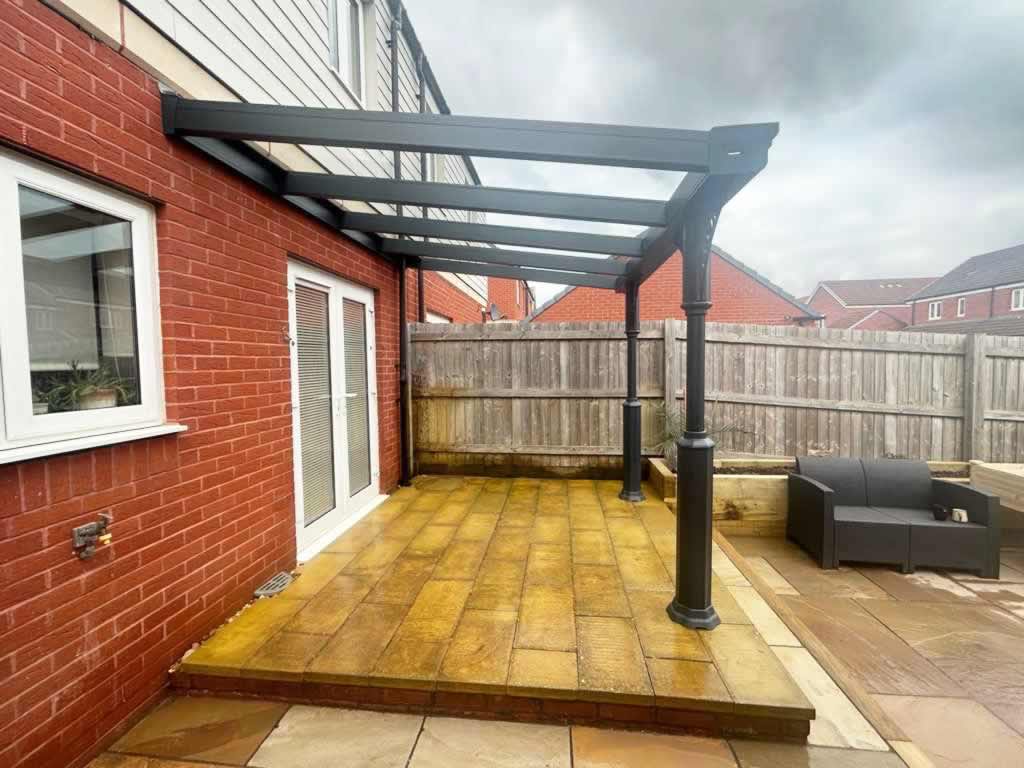 A Traditional Designed Veranda In Anthracite