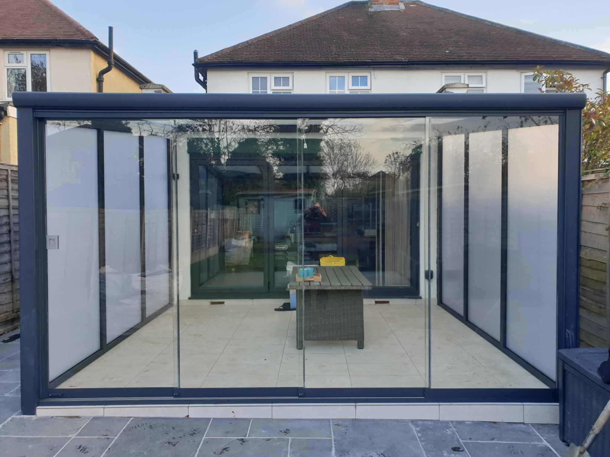 Contemporary Veranda With Sides