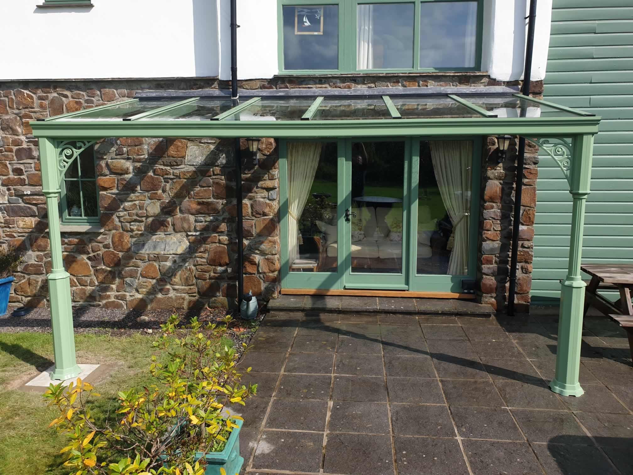 Classic Glass Veranda In Green