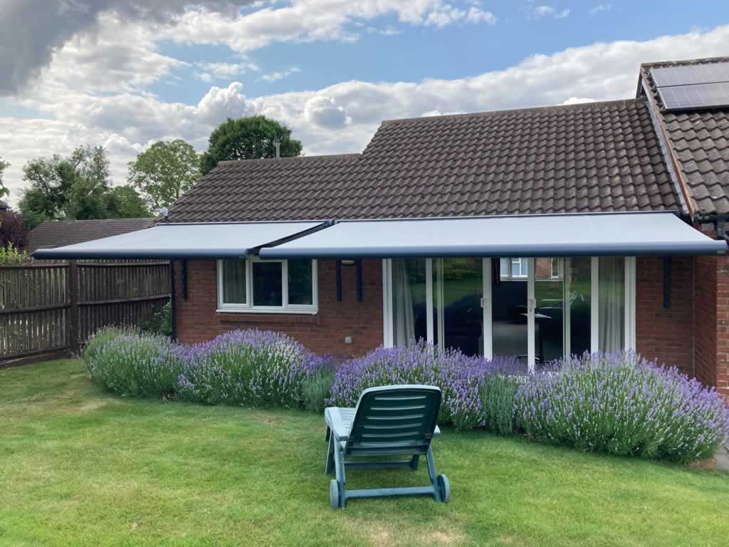 Two Patio Awnings Extended