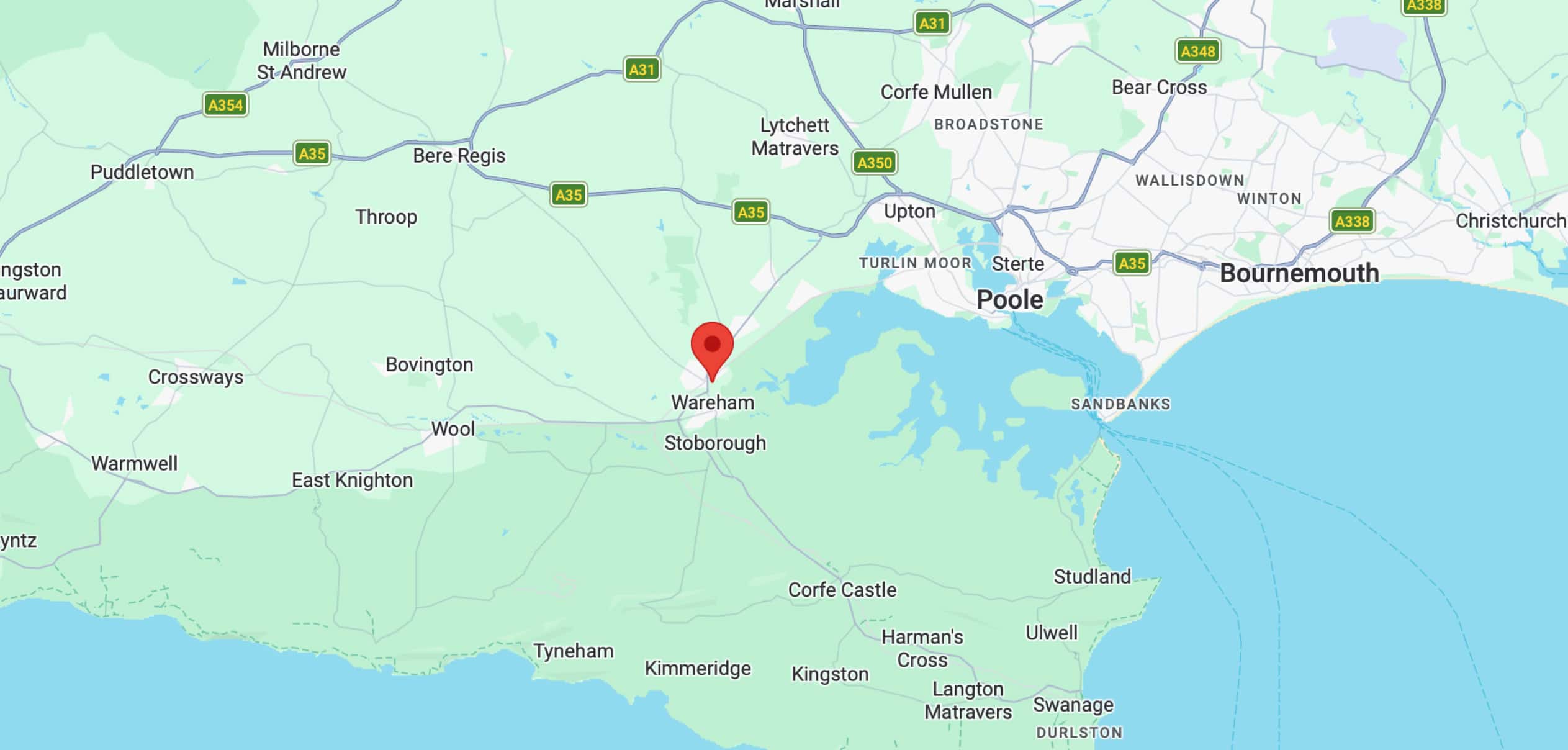 Nationwide Wareham Dorset Showoom Map