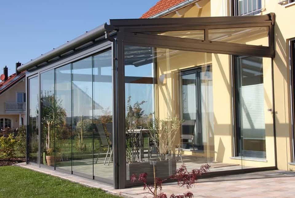 Glass Veranda With Sliding Doors